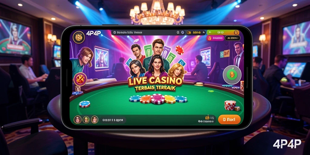 Tampilan menyerukan gameplay seru Live Casino di 4P4P.