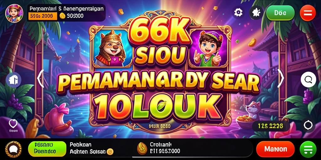 Tampilan menarik dari gameplay Slot di 66K yang penuh warna.
