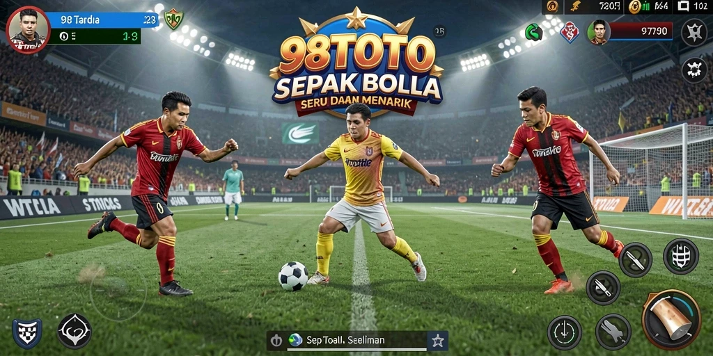 Tampilan gameplay <strong>98TOTO</strong> yang penuh aksi di lapangan.