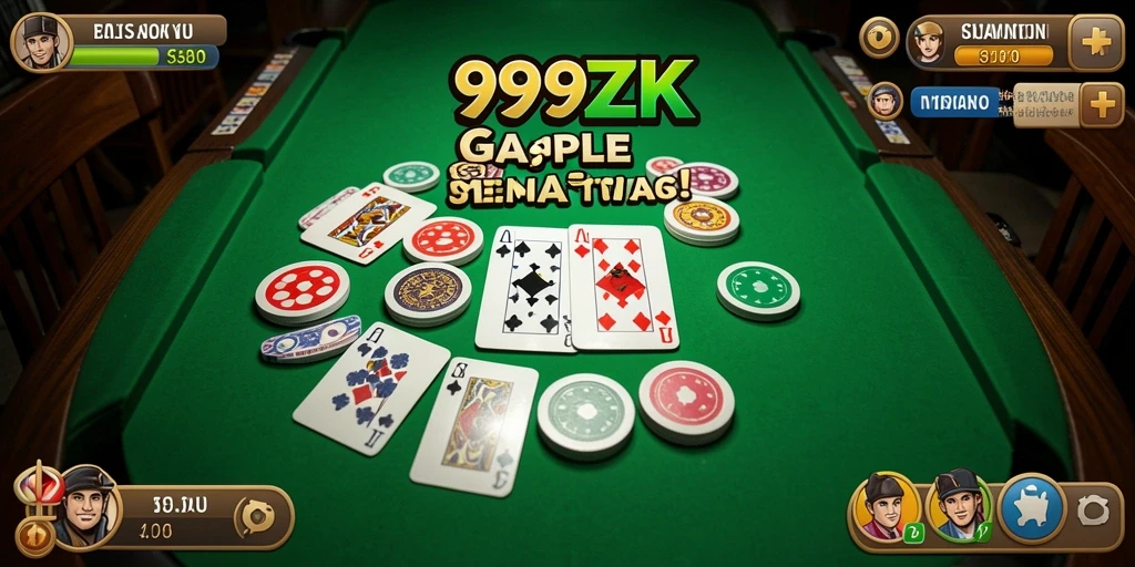 Tampilan gameplay seru Gaple di 999ZK.