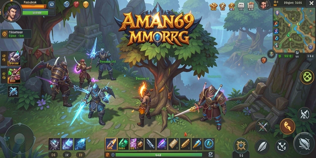 Tangkapan layar gameplay AMAN69 yang menampilkan aksi pertempuran epik.