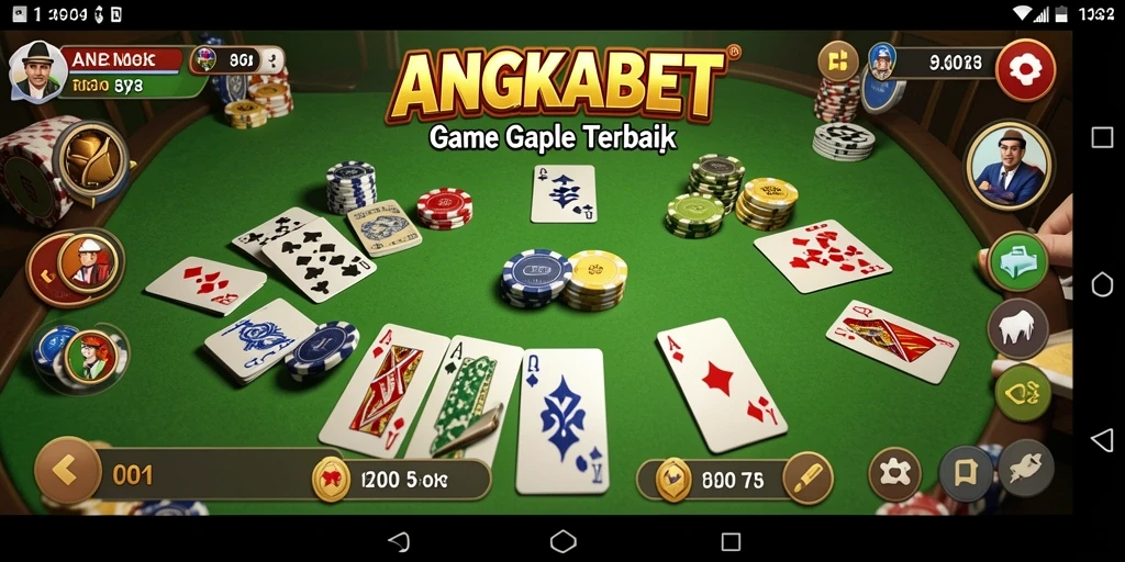 Screenshot utama ANGKABET menampilkan keseruan permainan Gaple.