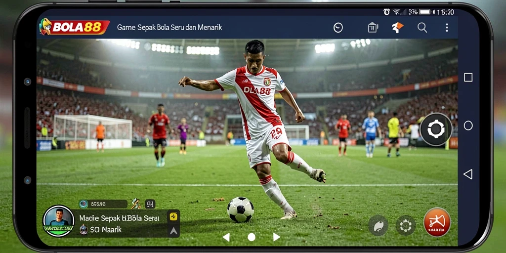 Tampilan gameplay seru dalam pertandingan sepak bola BOLA88.