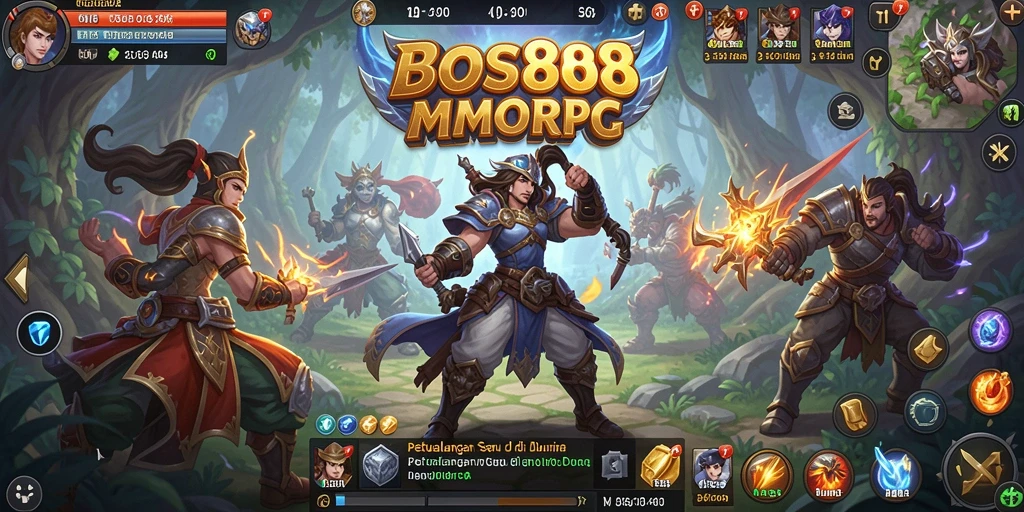 Tampilan gameplay MMORPG yang seru dan penuh aksi.