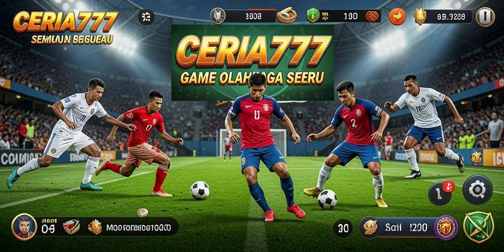 Screenshot gameplay CERIA777 menampilkan aksi seru dalam olahraga.