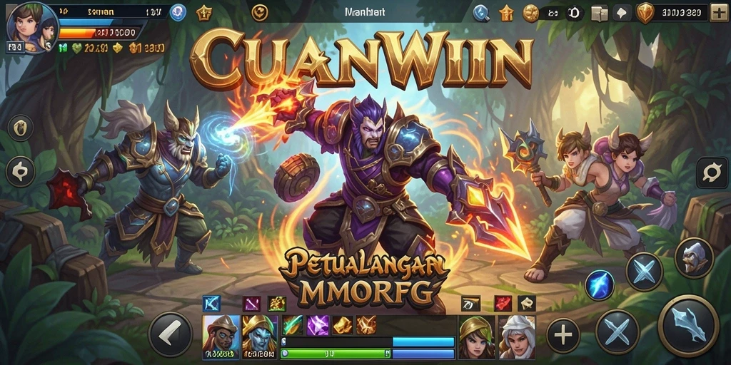 Tampilan gameplay seru dalam dunia MMORPG CUANWIN.