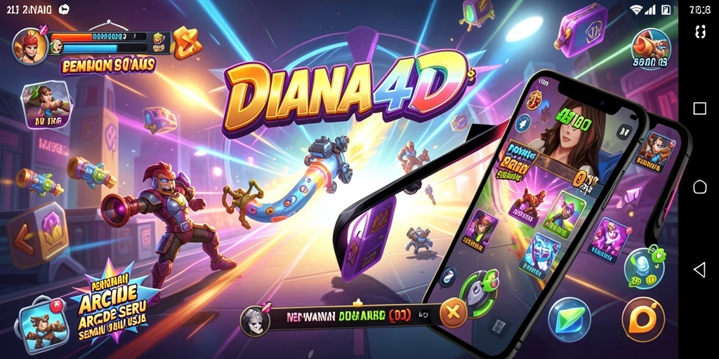 Tangkapan layar gameplay menampilkan aksi seru dalam DIANA4D.