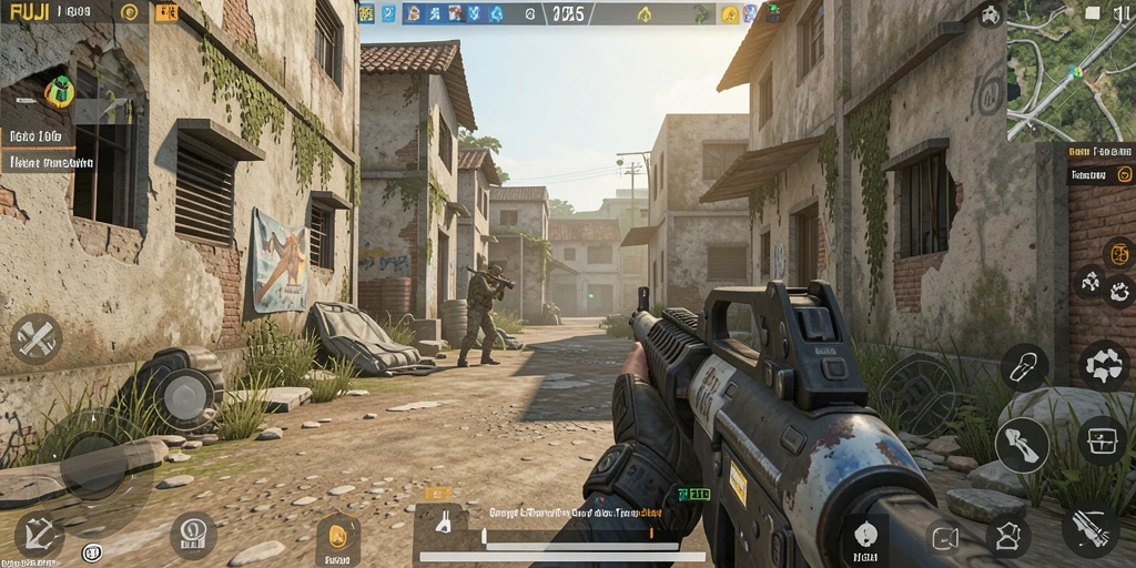 Tampilan gameplay FUJI66 yang mendebarkan dengan aksi FPS.