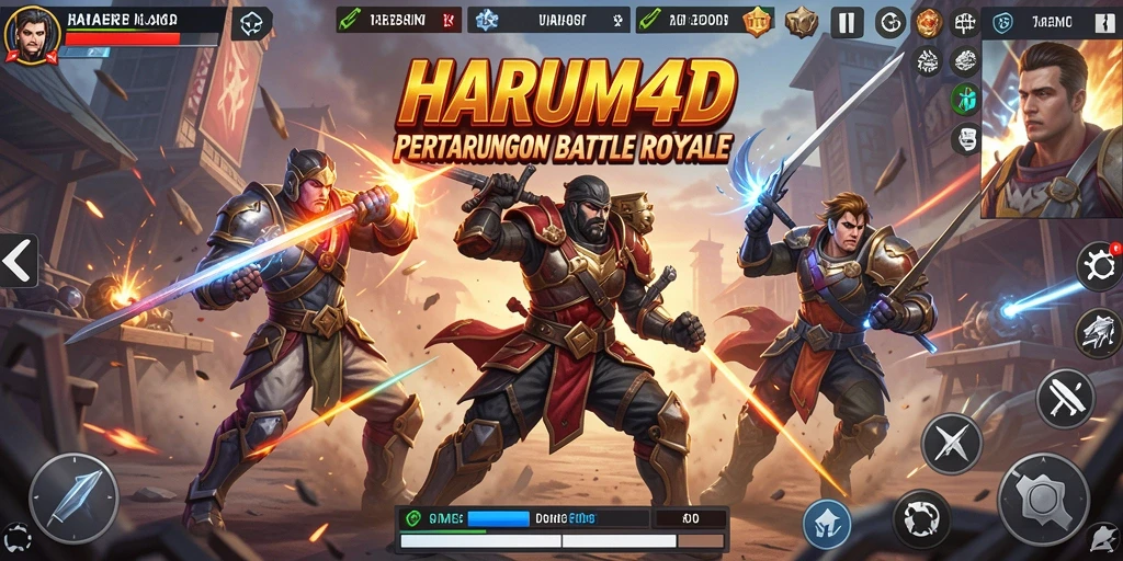 Tampilan gameplay menegangkan di battle royale HARUM4D.