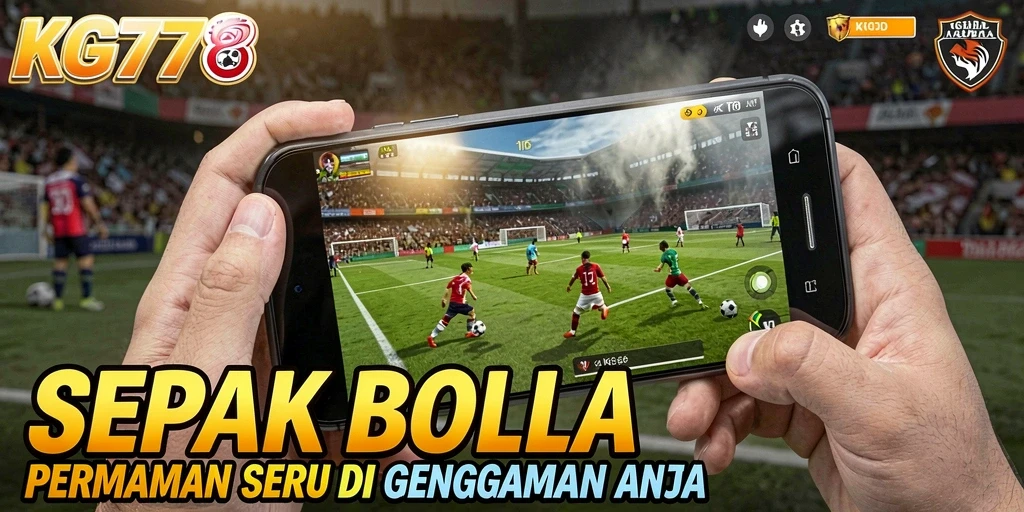 Screenshot KG778 menampilkan pertandingan sepak bola yang seru.