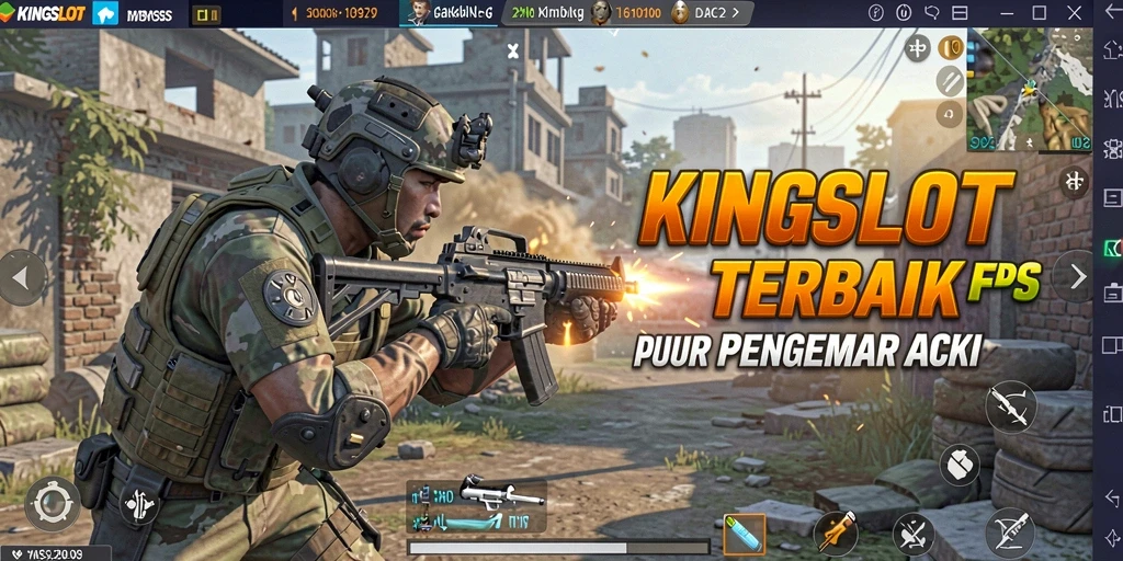 Tampilan gameplay KINGSLOT yang penuh aksi dan ketegangan di medan perang.