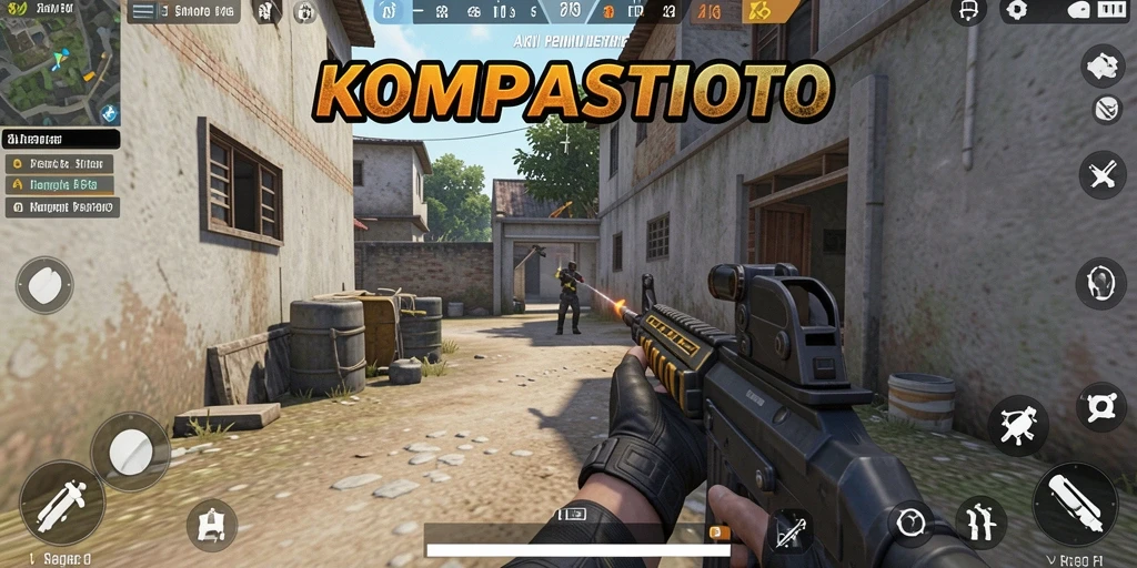 Tangkapan layar dari gameplay intens di KOMPASTOTO.