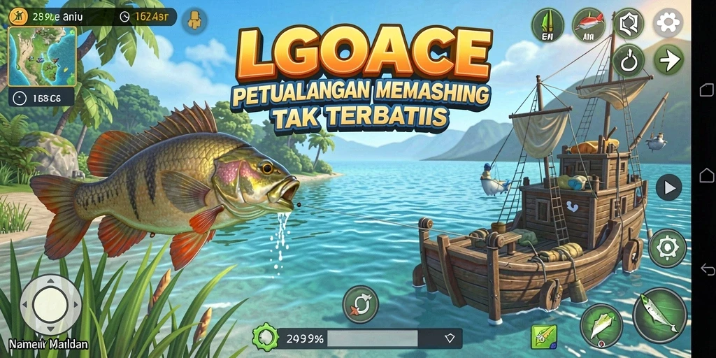 Tangkapan ikan besar di LGOACE dengan latar belakang indah.