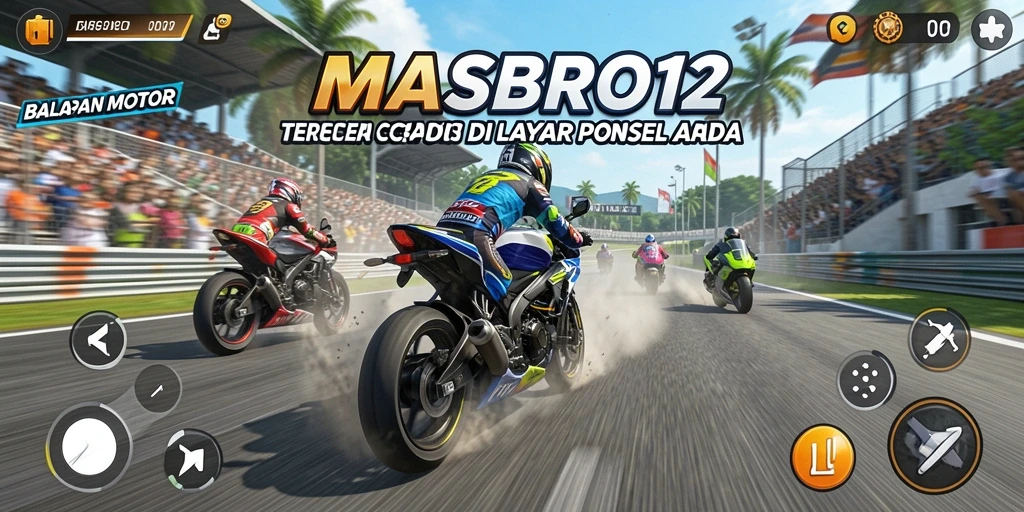 Tampilan aksi balapan motor yang mendebarkan di MASBRO12.