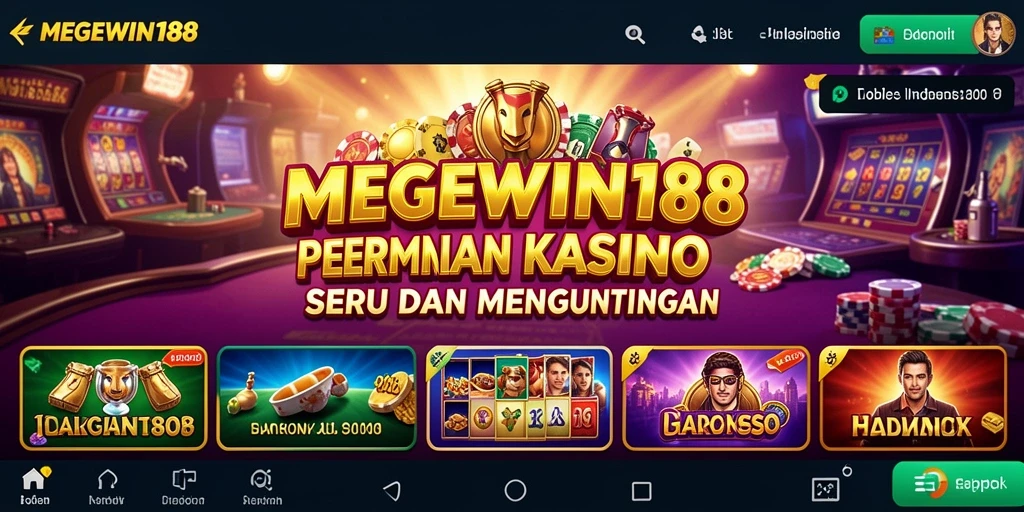 Tampilan menarik dari gameplay Kasino di MEGEWIN188.