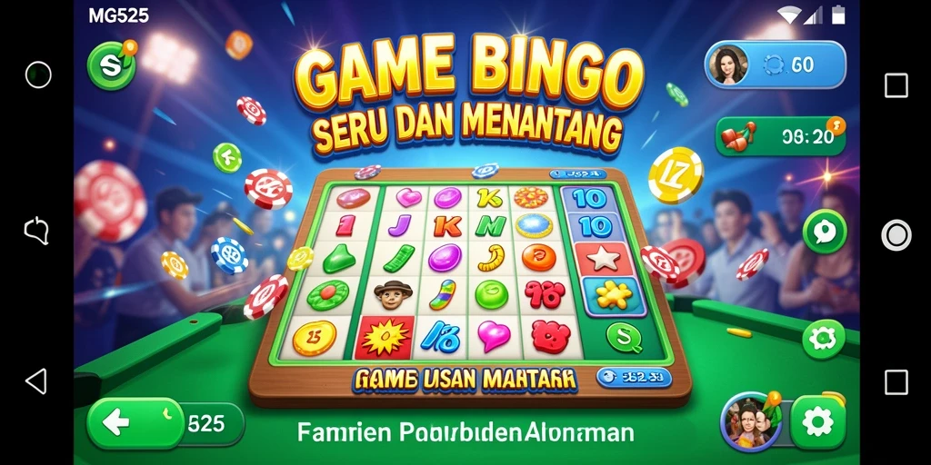 Screenshot gameplay MG525 yang menarik saat bermain Bingo.