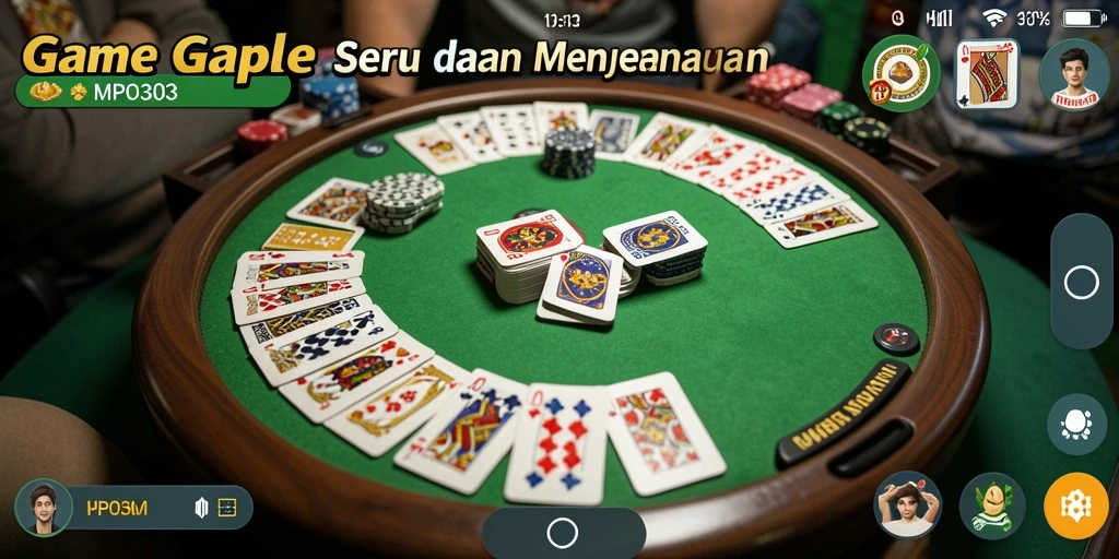 Tampilan screenshot MPO303 menampilkan gameplay Gaple yang seru.