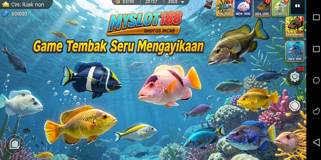 Tampilan menarik dari gameplay Tembak Ikan MYSLOT188.
