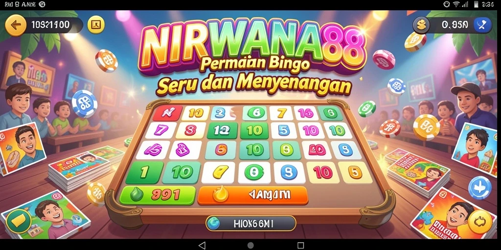 Tampilan permainan Bingo yang menarik dan penuh warna.