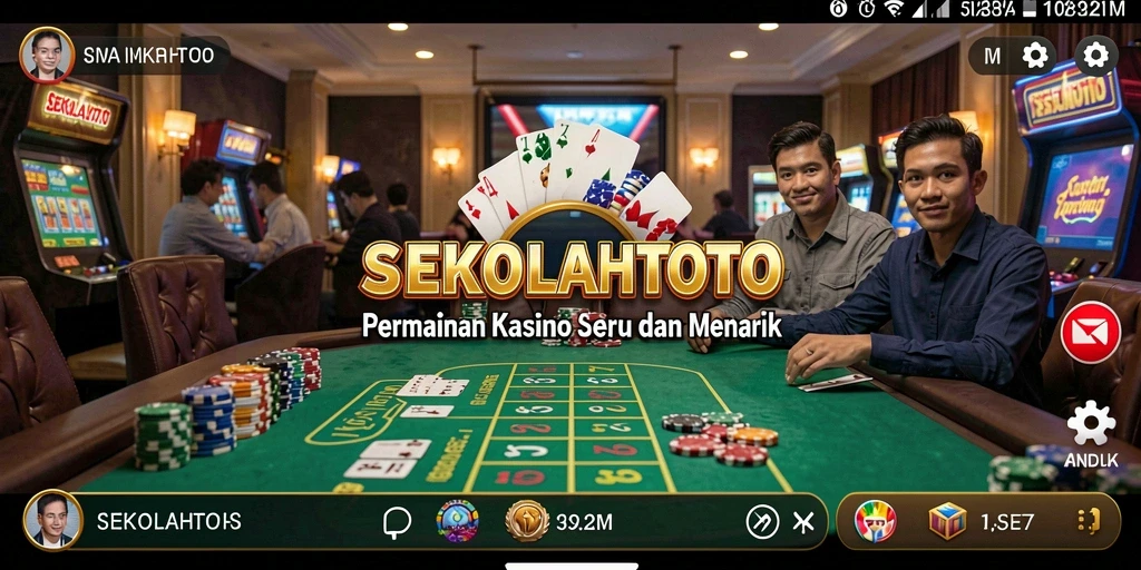 Screenshot SEKOLAHTOTO menampilkan momen menarik dalam permainan Kasino.