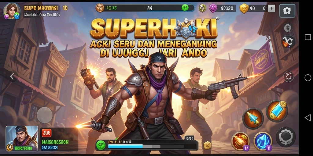 Tampilan aksi seru dalam SUPERHOKI dengan karakter yang mendebarkan.