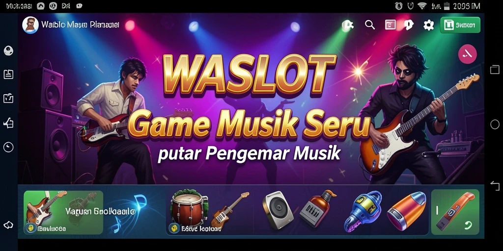 Tampilan screenshot gameplay WASLOT dengan alunan musik yang seru.