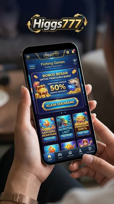 Tampilan aplikasi Pusat Unduh Higgs777 di smartphone.
